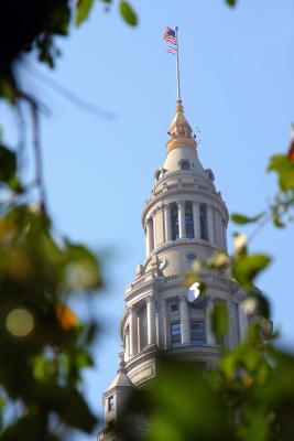 Terminal Tower spire in Cleveland Ohio